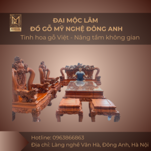 Bộ bàn ghế Nghê Bảo Đỉnh 9 Món